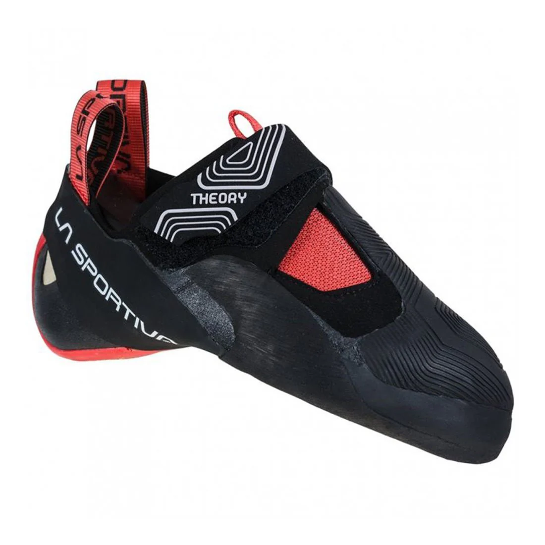 La Sportiva Theory Womens Climbing Shoe - Black/Hibiscus - Image 2
