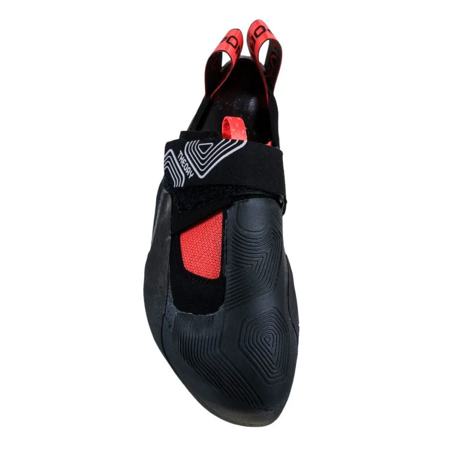 La Sportiva Theory Womens Climbing Shoe - Black/Hibiscus - Image 3