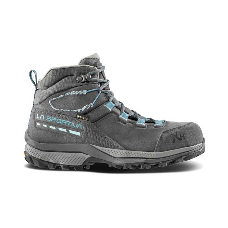 La Sportiva TX Hike Mid Leather GTX Womens Hiking Boot - Carbon/Lagoon - Image 4
