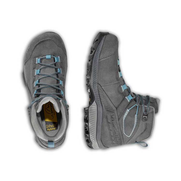 La Sportiva TX Hike Mid Leather GTX Womens Hiking Boot - Carbon/Lagoon - Image 6