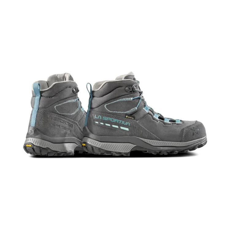 La Sportiva TX Hike Mid Leather GTX Womens Hiking Boot - Carbon/Lagoon - Image 7