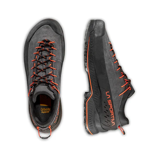 La Sportiva TX4 Evo Mens Approach Shoe - Carbon/Cherry Tomato - Image 4