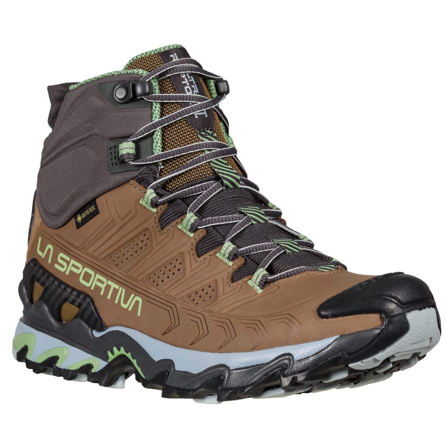 La Sportiva Ultra Raptor II Mid Leather GTX Womens Hiking Boot - Taupe/Sage - Image 2
