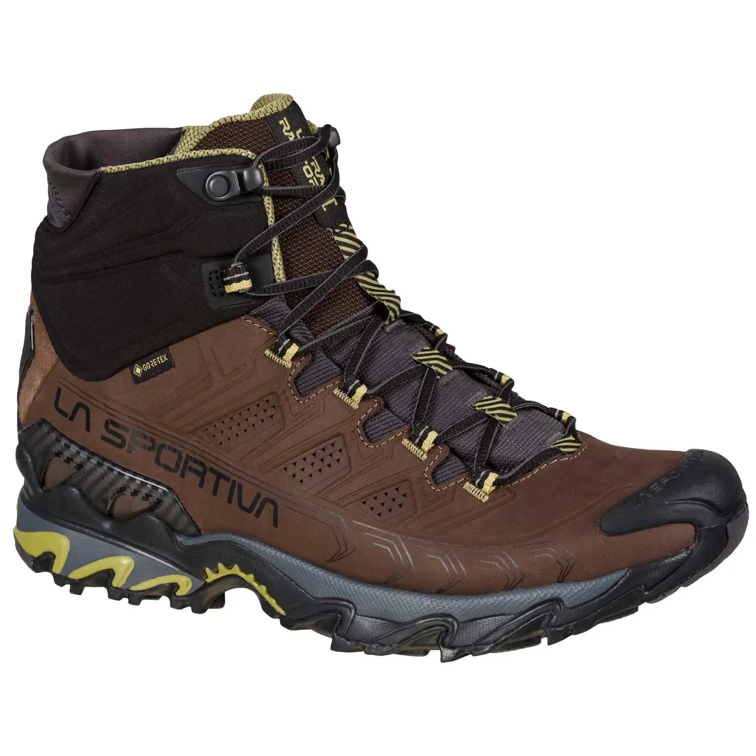 La Sportiva Ultra Raptor II Mid Leather Wide GTX Mens Hiking Boot - Chocolate/Cedar - Image 3