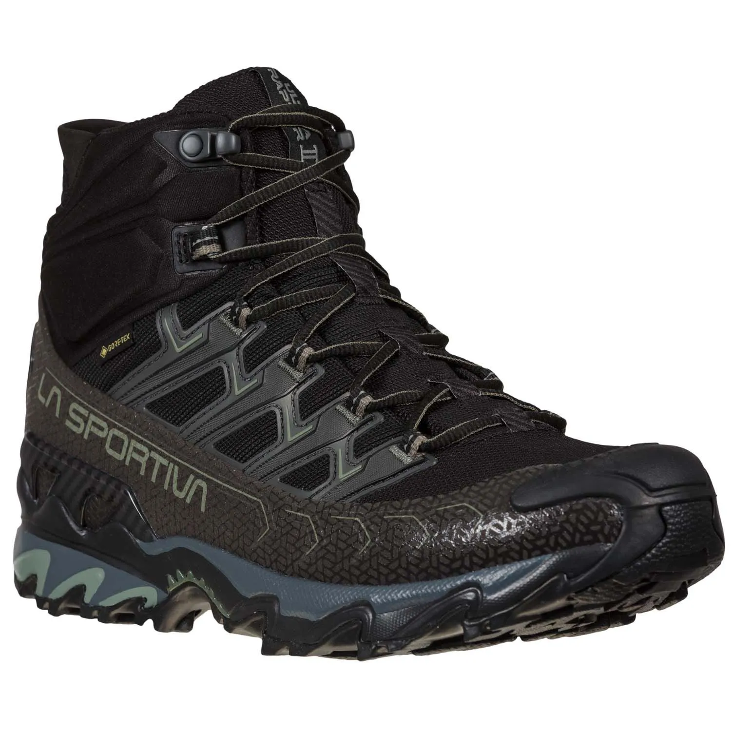 La Sportiva Ultra Raptor II Mid Wide GTX Mens Hiking Boot - Black/Clay - Image 3