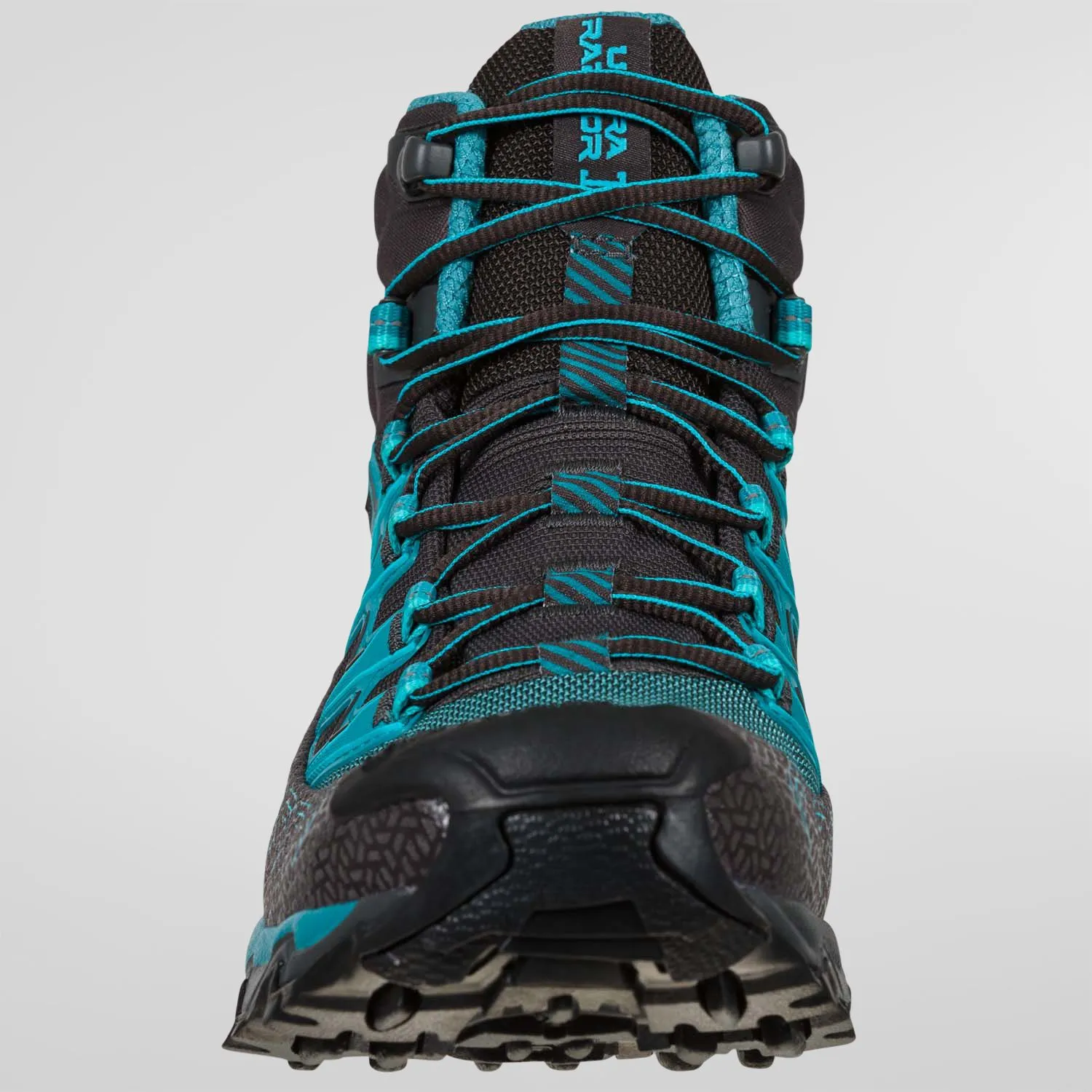 La Sportiva Ultra Raptor II Mid Wide GTX Womens Hiking Boot - Carbon/Topaz - Image 4
