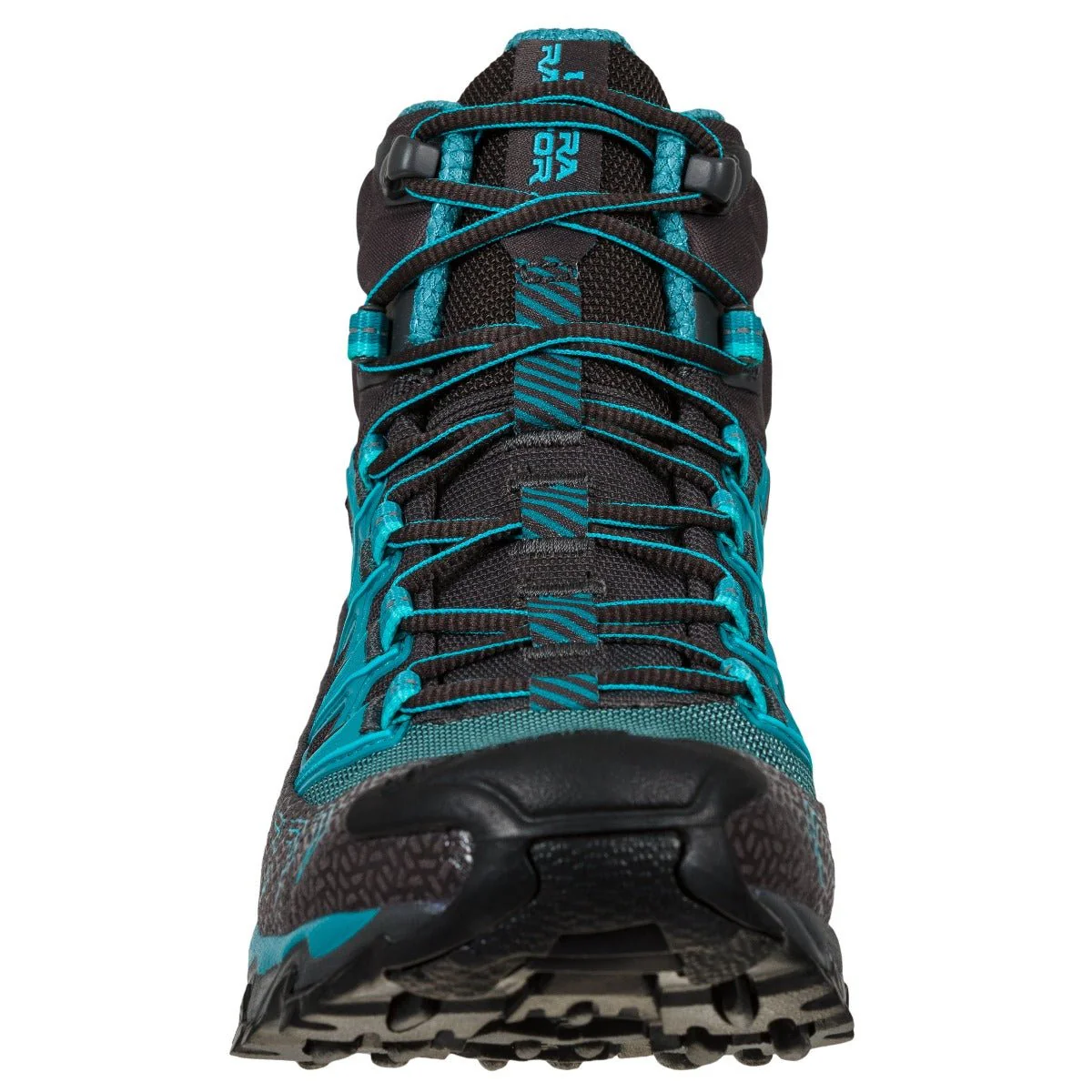 La Sportiva Ultra Raptor II Mid Wide GTX Womens Hiking Boot - Carbon/Topaz - Image 2