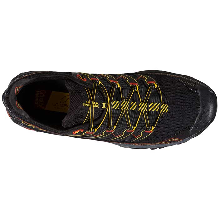 La Sportiva Ultra Raptor II Wide Mens Trail Running Shoe - Black/Yellow - Image 3