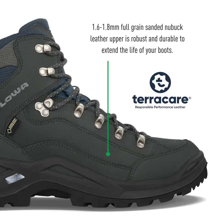 Lowa Renegade GTX MID Wide Mens Hiking Boot - Dark Grey - Image 3