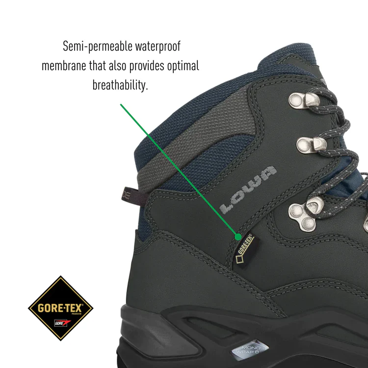 Lowa Renegade GTX MID Wide Mens Hiking Boot - Dark Grey - Image 4
