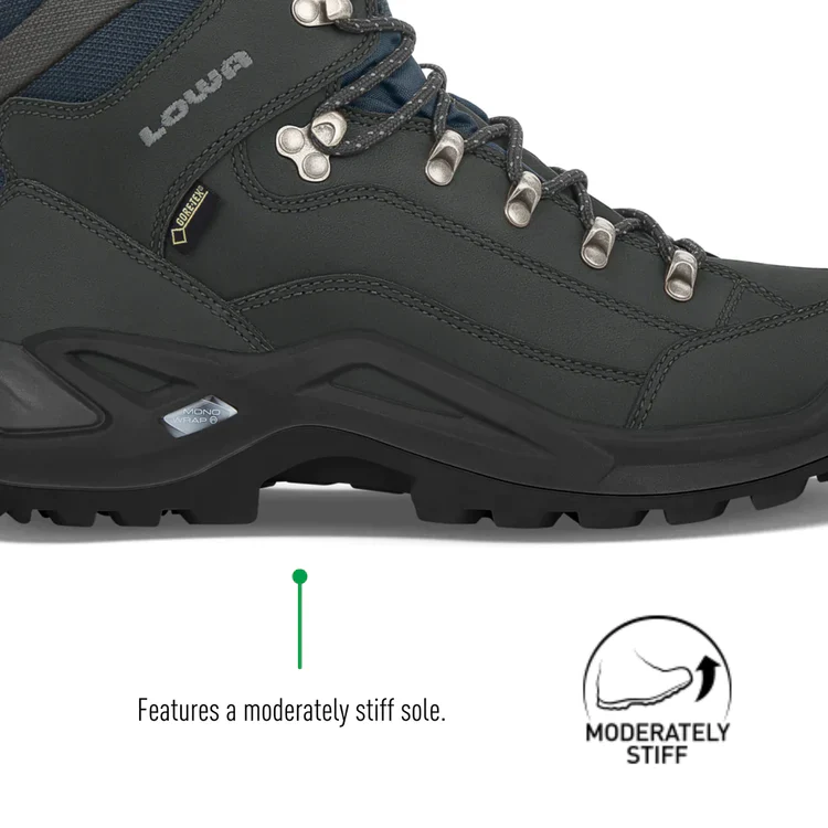 Lowa Renegade GTX MID Wide Mens Hiking Boot - Dark Grey - Image 5