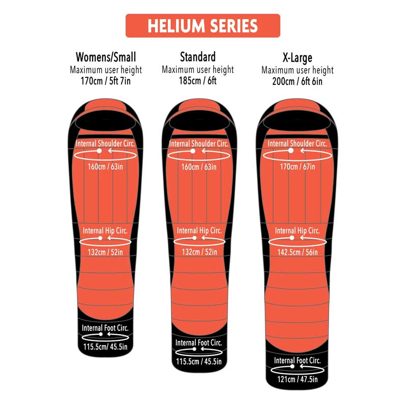 Mont Helium 300 Down Sleeping Bag - Vertical Baffles - Image 7