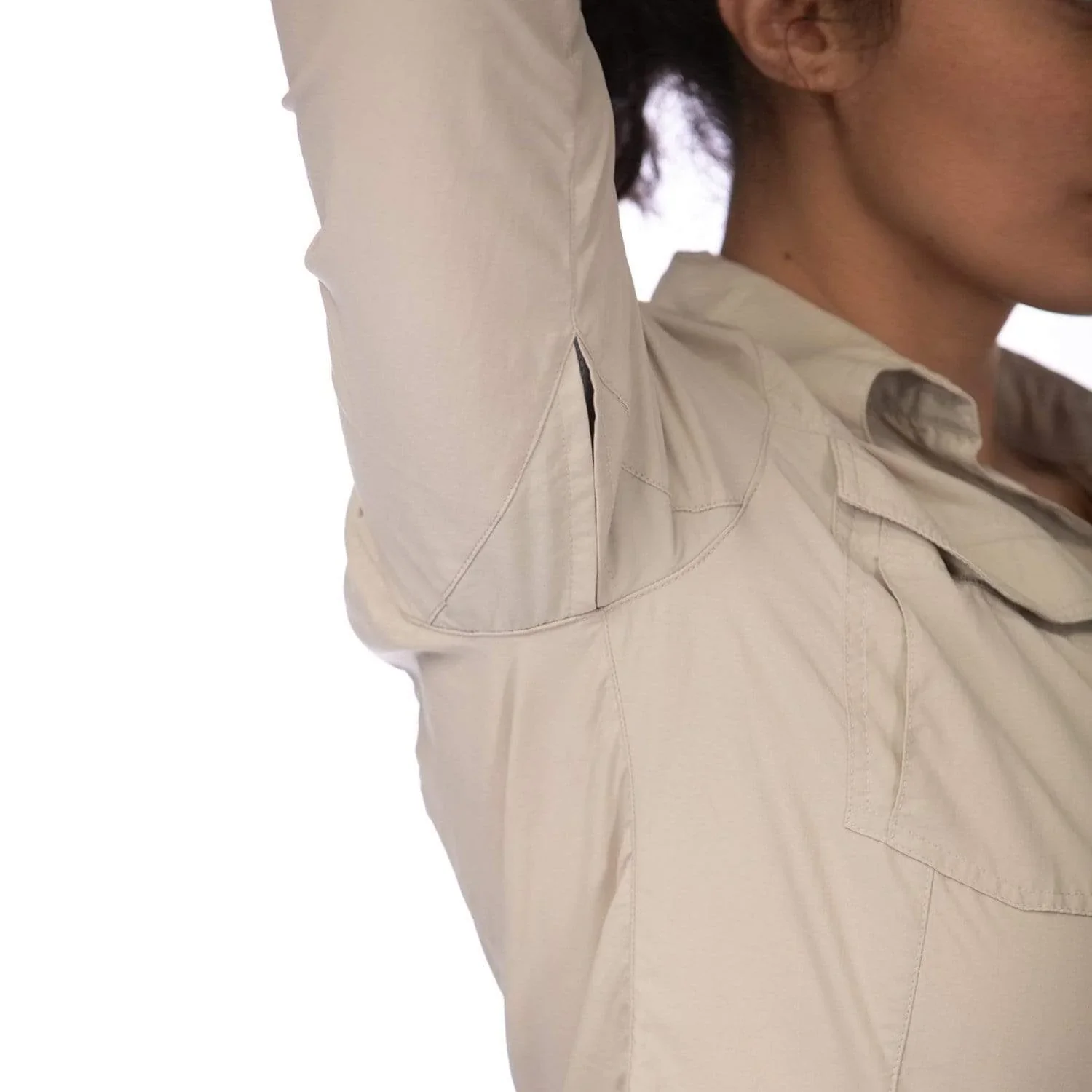 Mont Lifestyle Vented Womens Long Sleeve Shirt - Stone - Image 4