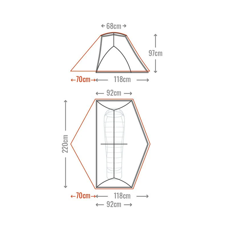 Mont Moondance Full Nylon 1 Person Tent - Image 3