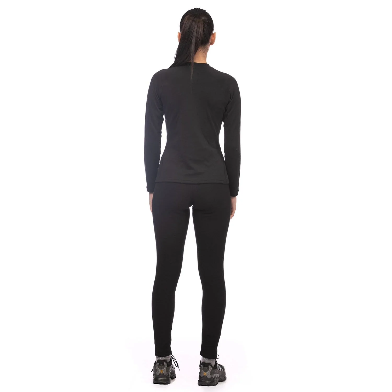 Mont Power Dry Crew Womens Long Sleeve Thermal Top - Black - Image 3