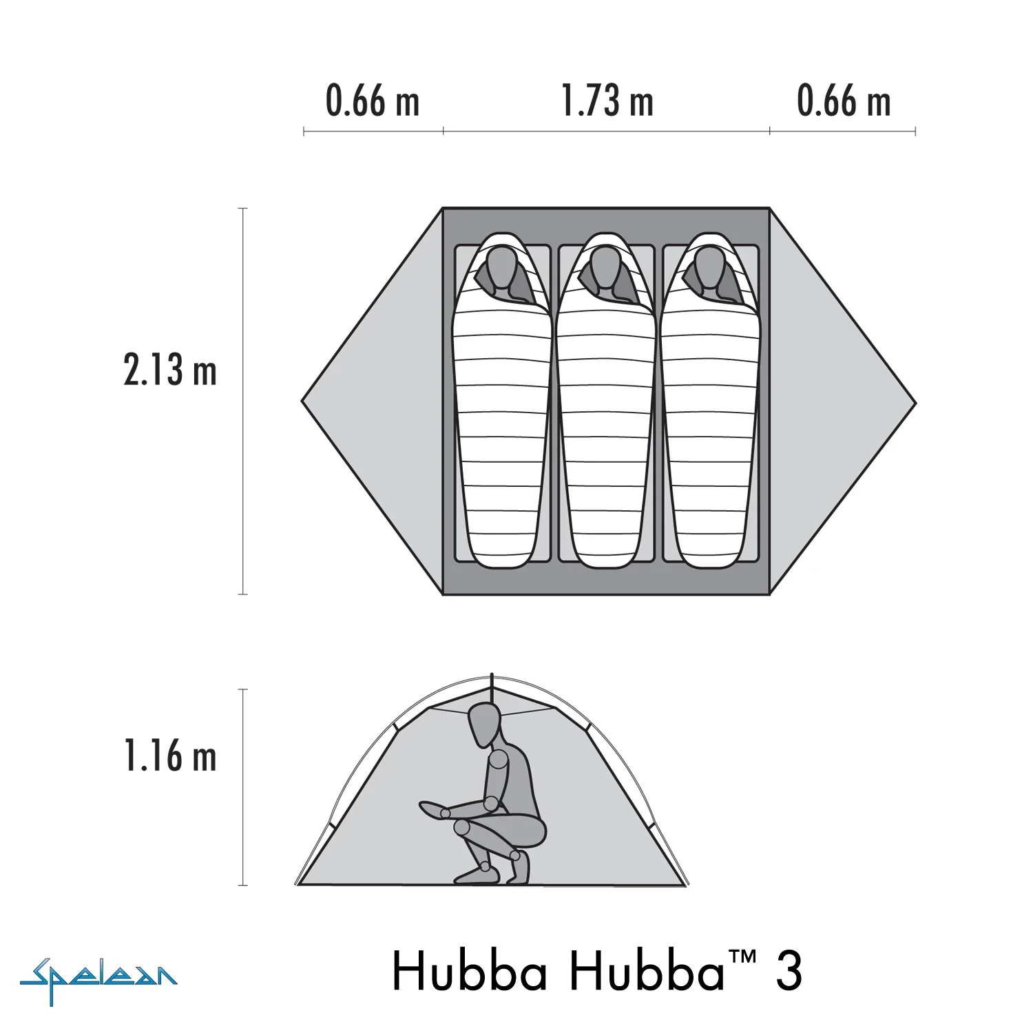 MSR Hubba Hubba 3 Person Tent Sahara - Image 2