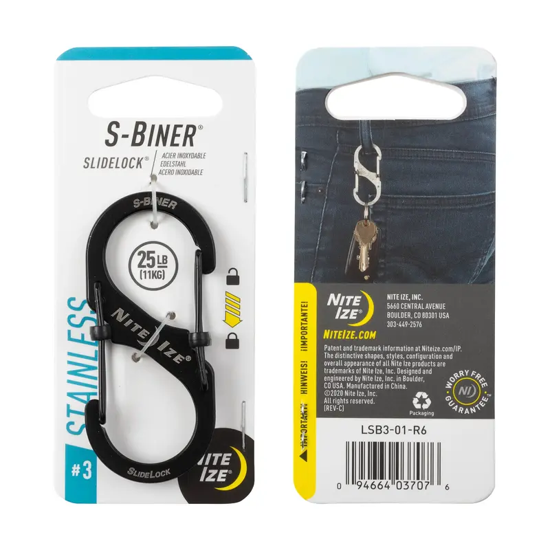 NiteIze S-Biner Stainless Steel SlideLock Accessory Carabiner - Image 3