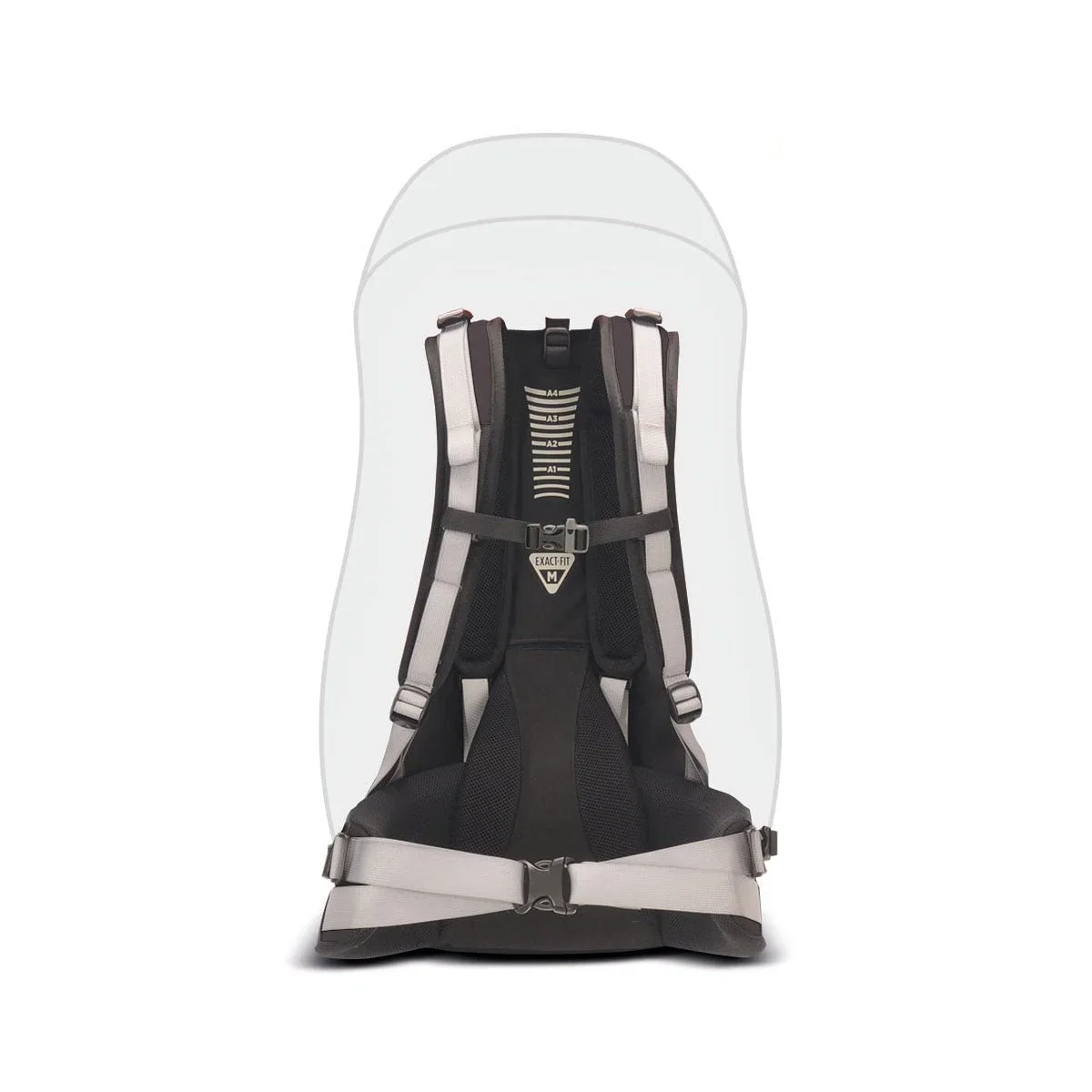 One Planet Tarkine 80-90 Litre Hiking Backpack - Black/Black - Image 4