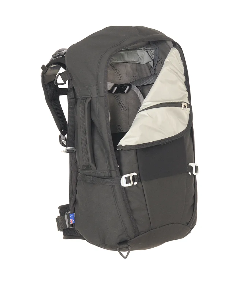 One Planet Wing it Travel Backpack - Black/Black - Image 2