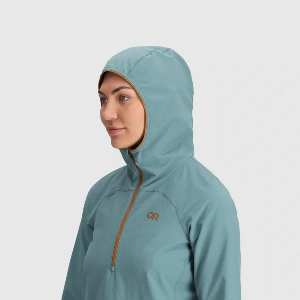 Outdoor Research Freewheel Womens Half Zip Hooded Jacket - Image 3