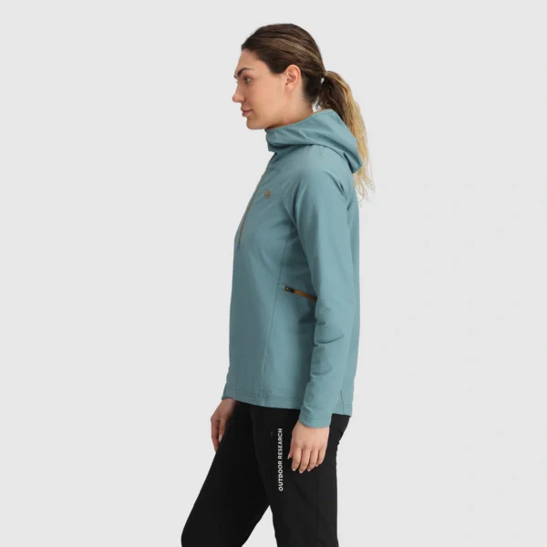 Outdoor Research Freewheel Womens Half Zip Hooded Jacket - Image 5