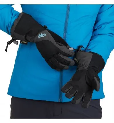 Outdoor Research Mens Arete Gloves - Black/Charcoal - Image 3