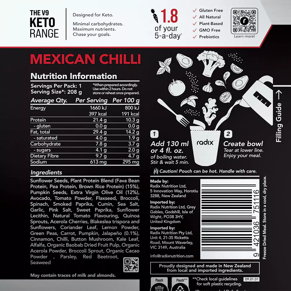 Radix Nutrition Keto Meals v9.0 - 400 Kcal - Image 3