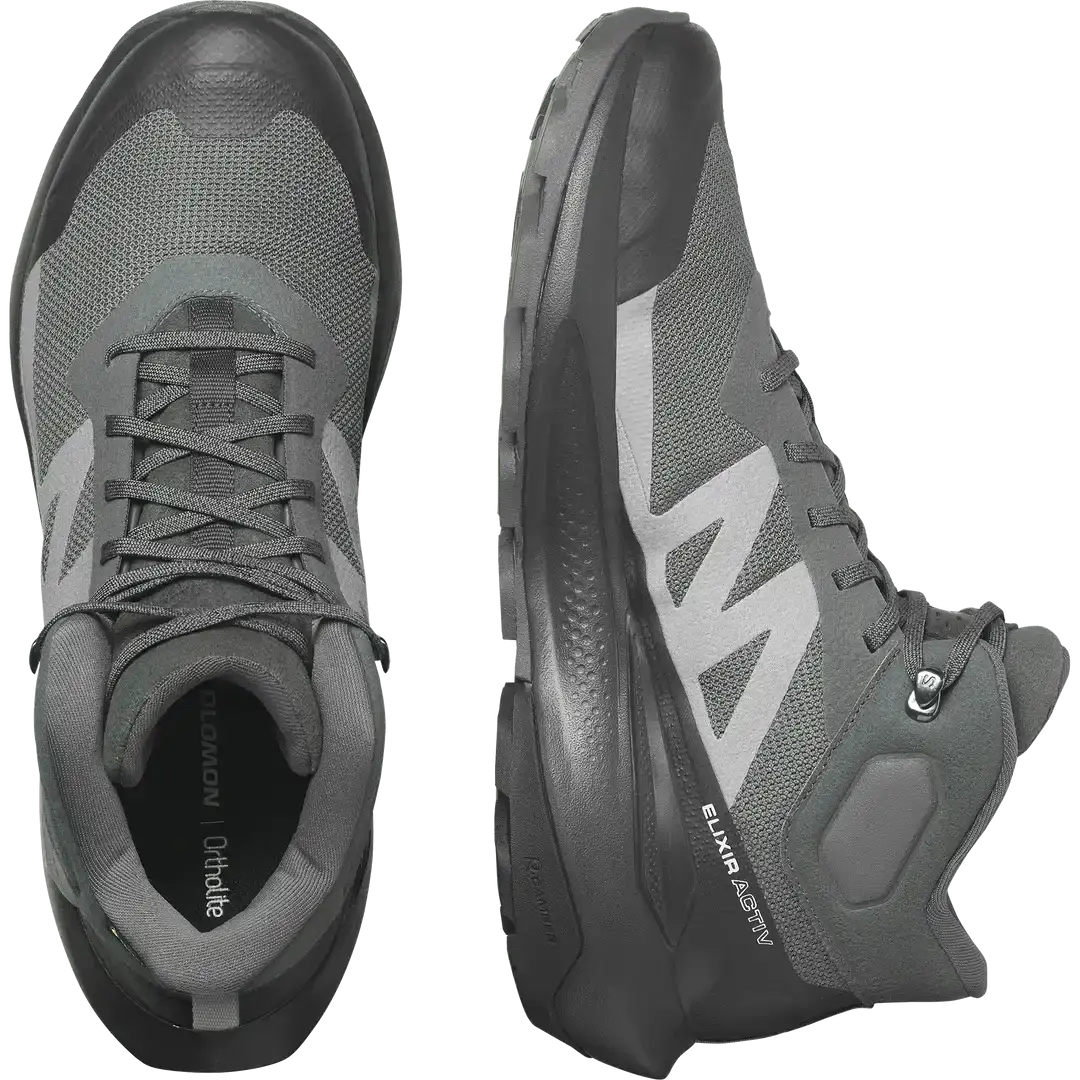 Salomon Elixir Activ Mid GTX Mens Hiking Boot - Magnet/Phantom/Sharkskin - Image 2
