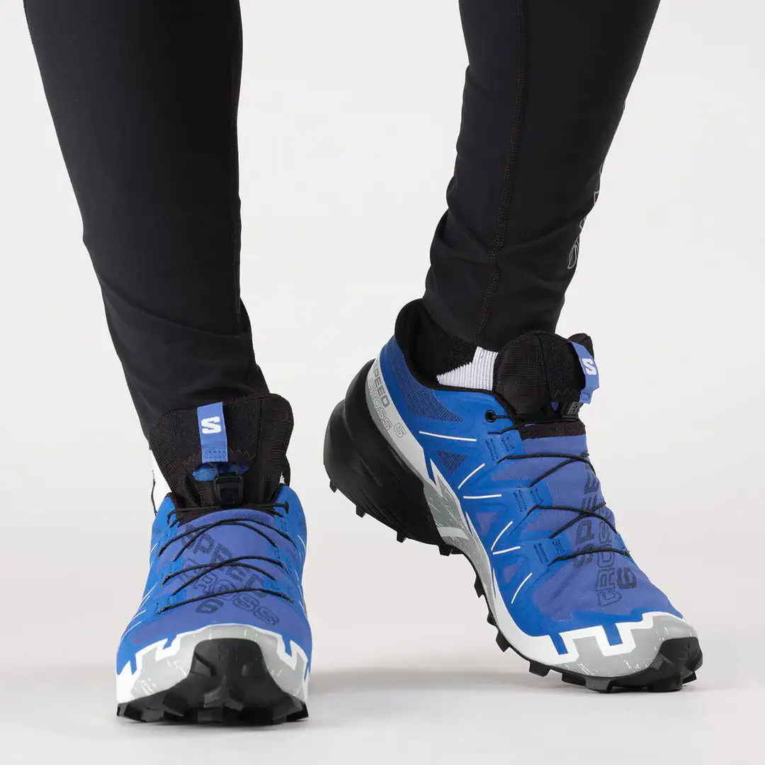 Salomon Speedcross 6 GTX Mens Trail Running Shoes - Nautical Blue/Black/White - Image 5