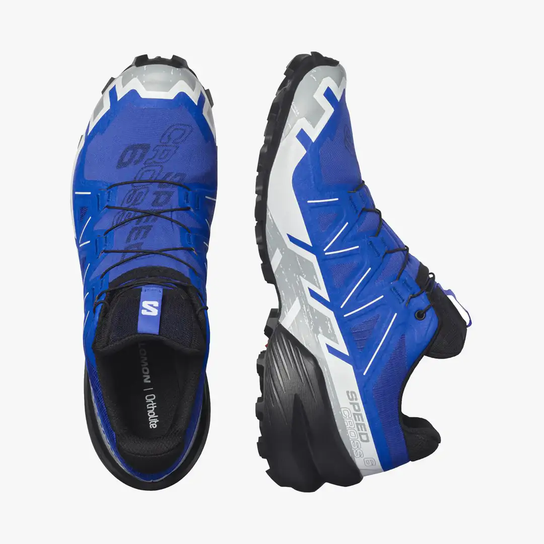 Salomon Speedcross 6 GTX Mens Trail Running Shoes - Nautical Blue/Black/White - Image 6