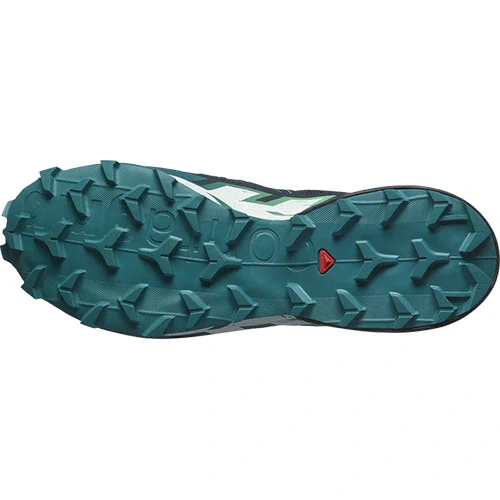 Salomon Speedcross 6 Mens Trail Running Shoes - Carbon/Tahitian Tide/White - Image 5