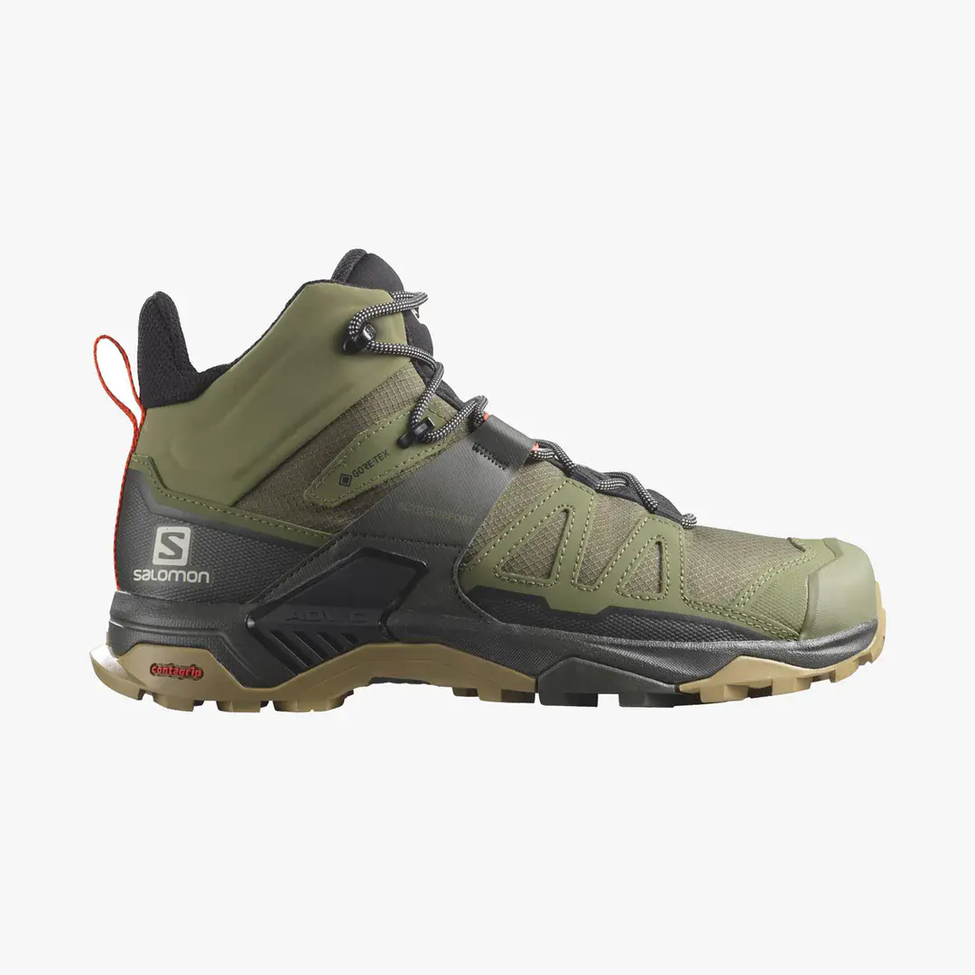 Salomon X Ultra 4 MID GTX Mens Hiking Boot - Deep Lichen Green Peat Kelp - Image 4