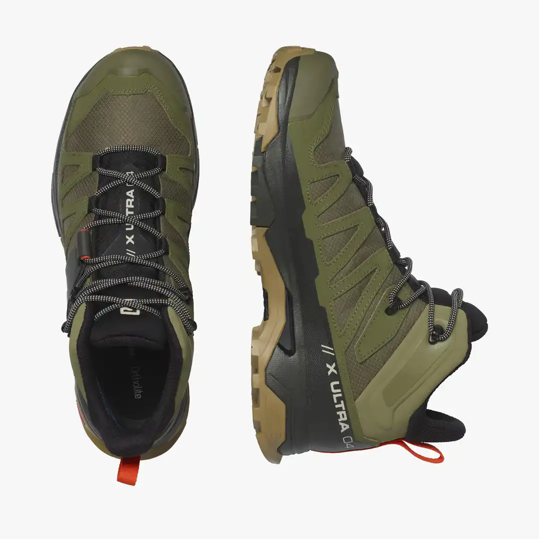 Salomon X Ultra 4 MID GTX Mens Hiking Boot - Deep Lichen Green Peat Kelp - Image 5