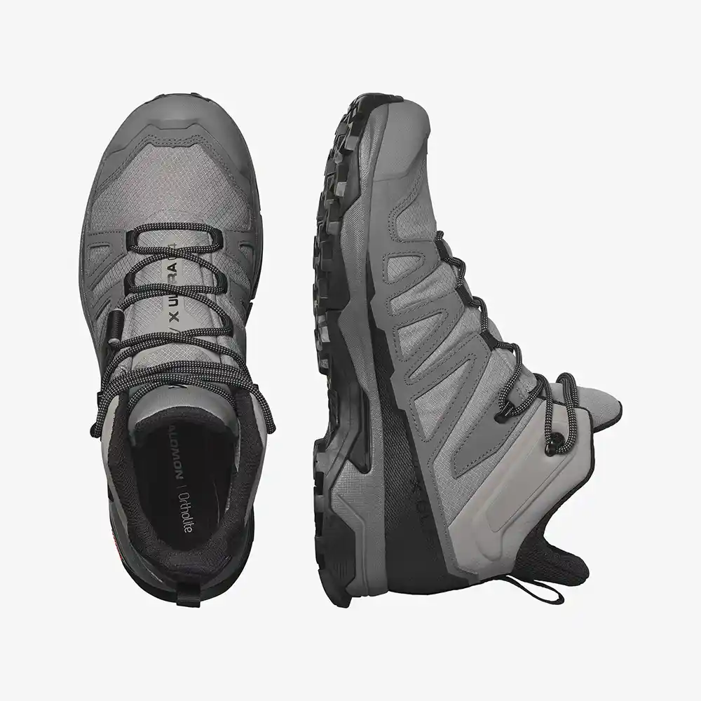 Salomon X Ultra 4 Mid GTX Mens Hiking Boot - Sharkskin/Quiet Shade/Black - Image 2