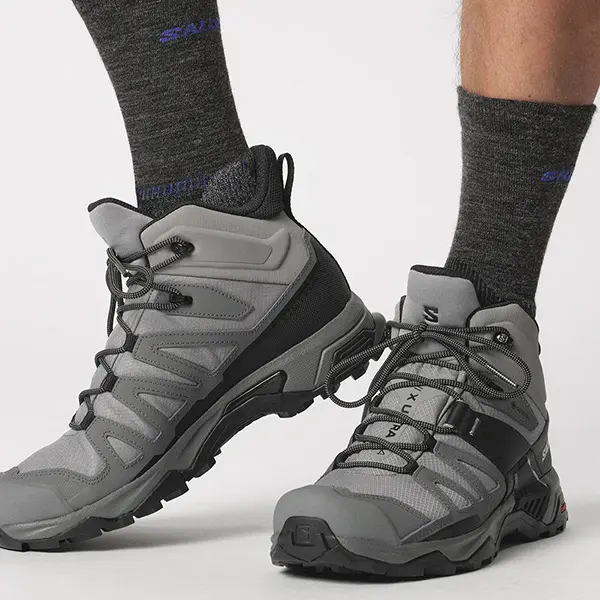 Salomon X Ultra 4 Mid GTX Mens Hiking Boot - Sharkskin/Quiet Shade/Black - Image 5
