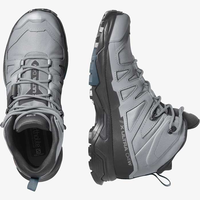 Salomon X Ultra 4 MID GTX Womens Hiking Boot - Quarry Black Legion Blue - Image 2