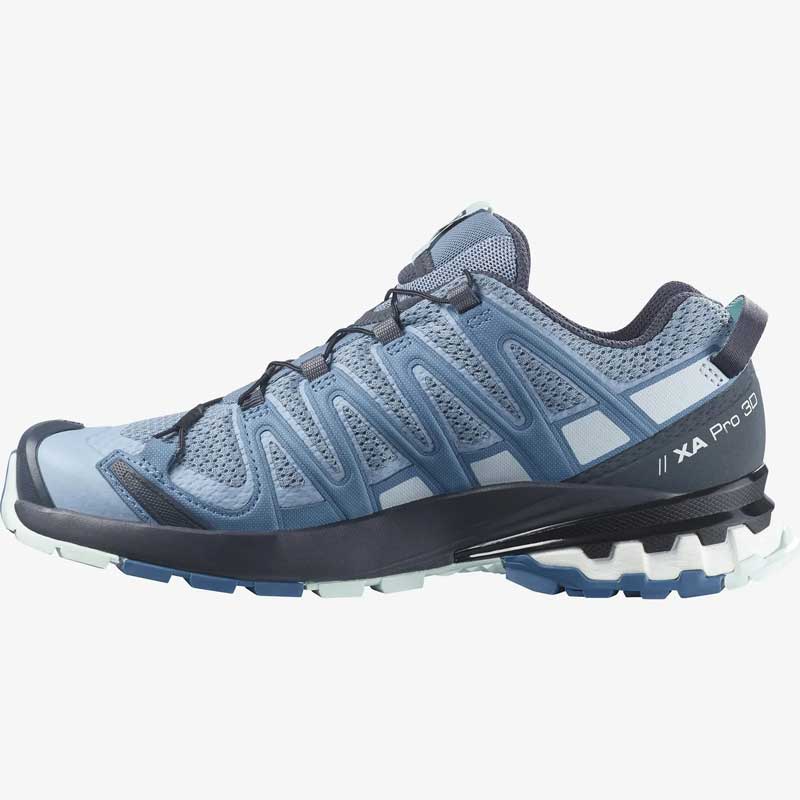 Salomon XA PRO 3D v8 Womens Trail Running Shoe - Ashley Blue/Ebony/Opal Blue - Image 3