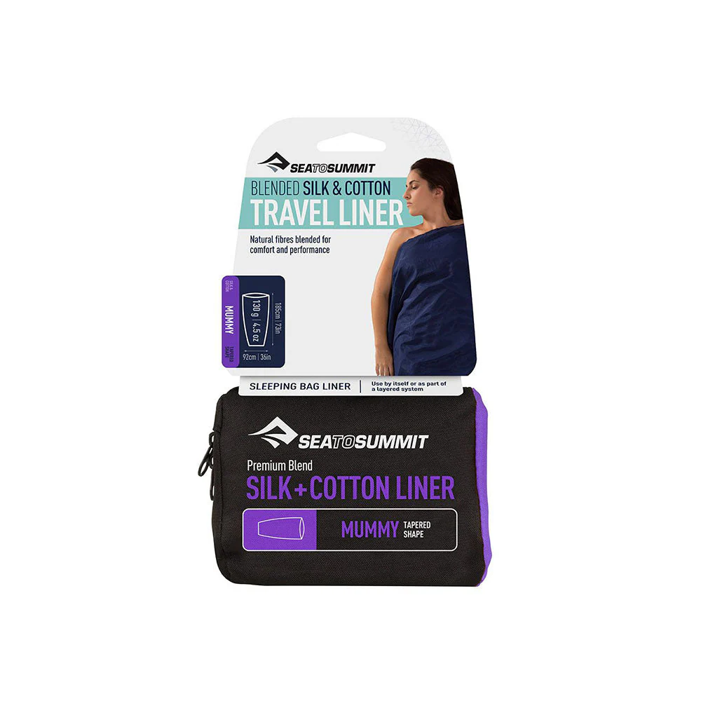Sea to Summit Silk Cotton Blend Travel Liner - Rectangular - Image 5