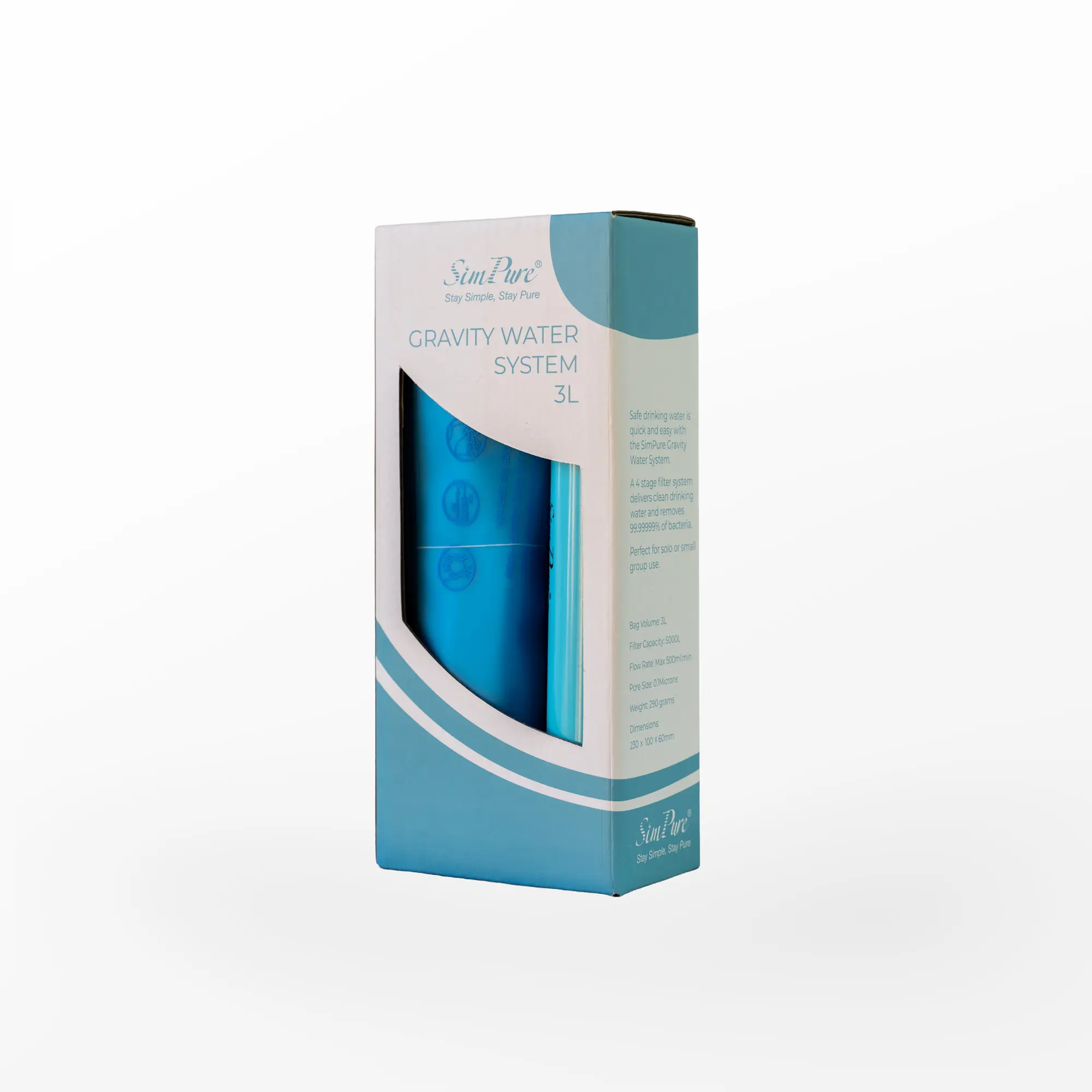 SimPure Gravity Water Filter Bag - 3 Litre - Image 2