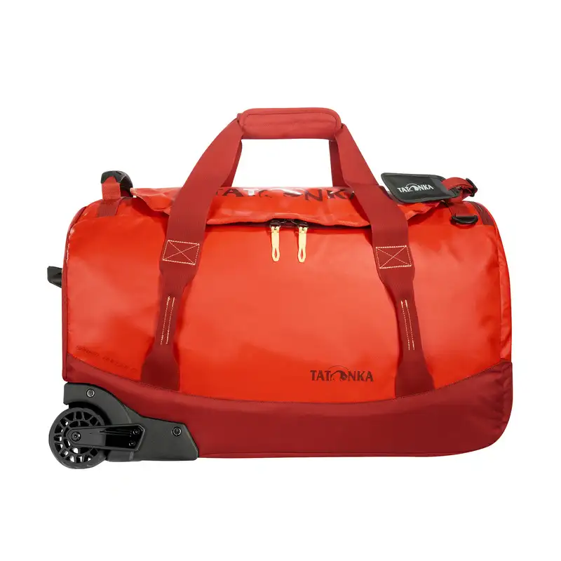 Tatonka Barrel Roller 60 Litre Wheeled Duffel Bag - Red/Orange - Image 3