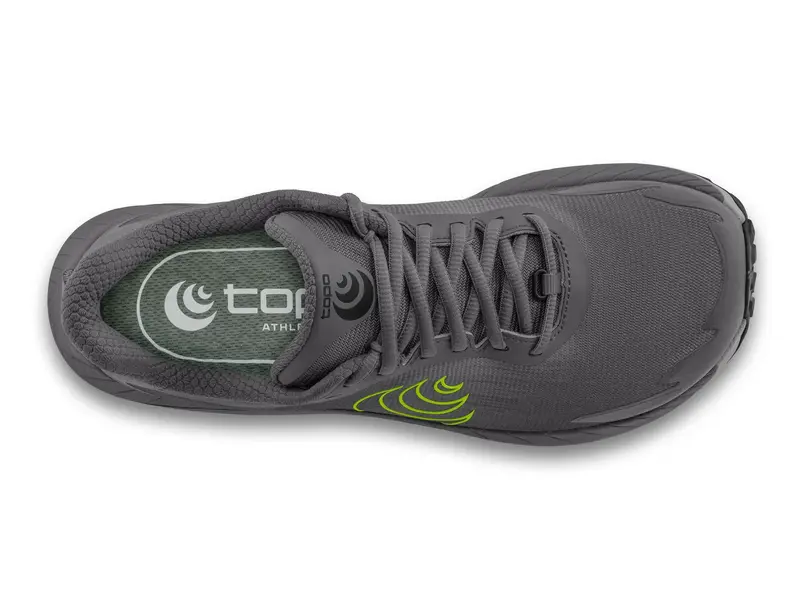 Topo Mountain Racer 4 Mens Trail Running Shoe - Grey/Lime - Image 4