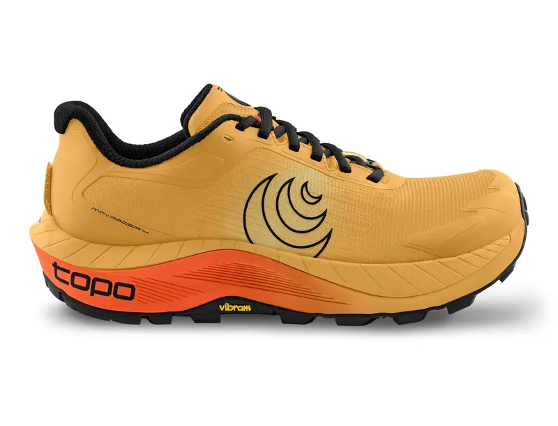 Topo Mountain Racer 4 Mens Trail Running Shoe - Mango/Black - Image 3