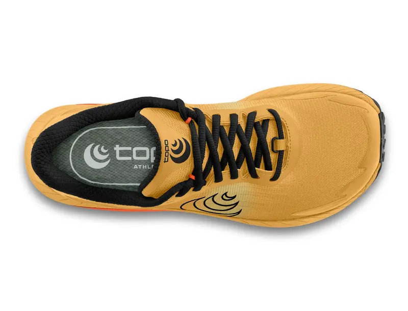 Topo Mountain Racer 4 Mens Trail Running Shoe - Mango/Black - Image 4