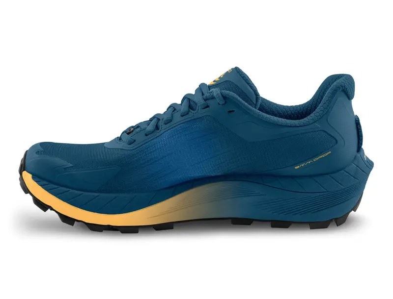Topo Mountain Racer 4 Mens Trail Running Shoe - Navy/Orange - Image 3