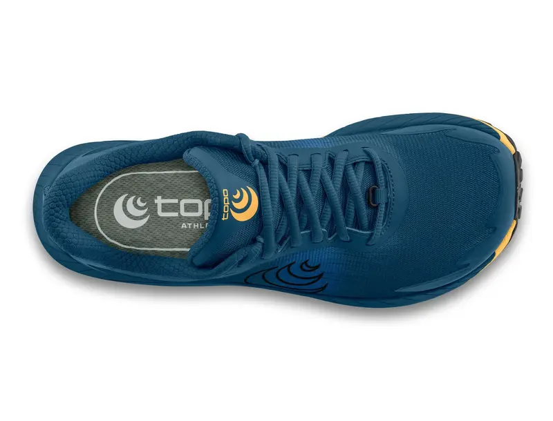 Topo Mountain Racer 4 Mens Trail Running Shoe - Navy/Orange - Image 4