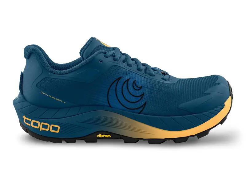 Topo Mountain Racer 4 Mens Trail Running Shoe - Navy/Orange - Image 5