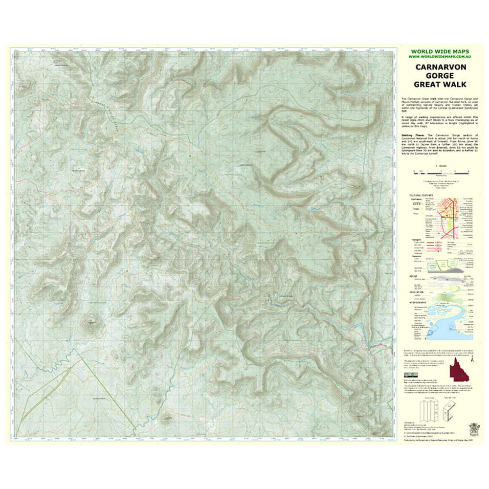 World Wide Maps Carnarvon Gorge Great Walk - Image 2