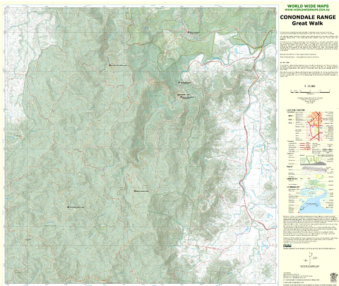 World Wide Maps Fraser Island (Kgari) Great Walks Map