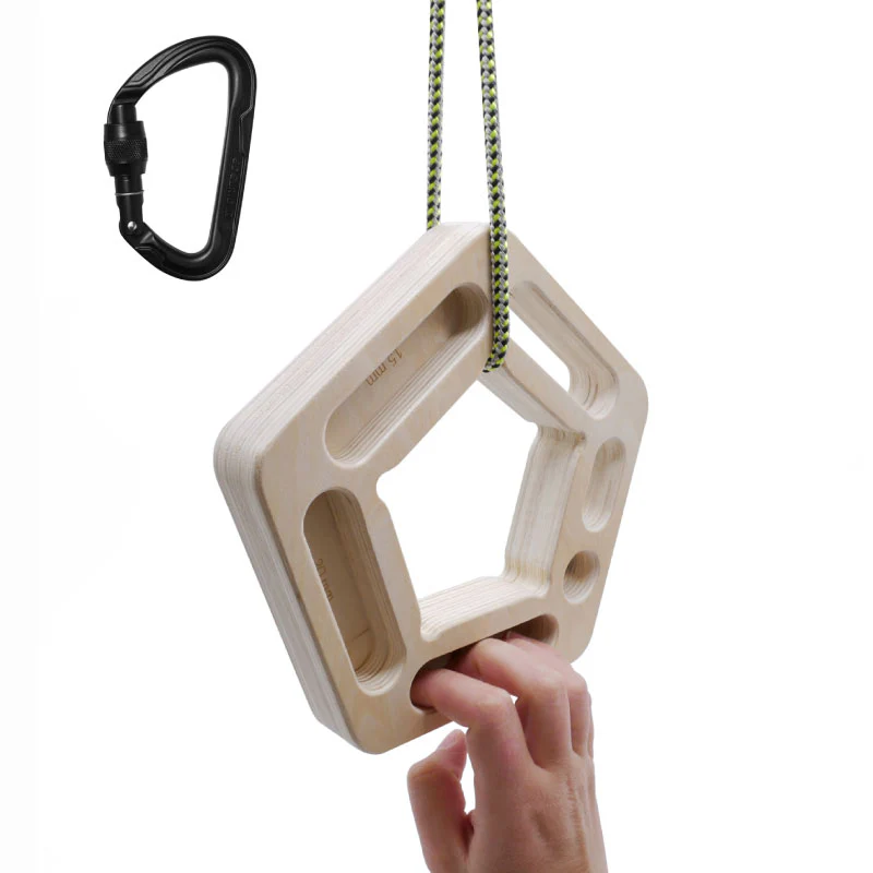 YY Vertical Penta Hangboard with Edelrid Pure III Carabiner
