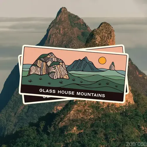 Zoe Rose Creative The GlassHouse Mountains Sticker - Image 2